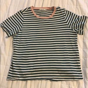 Green and white striped Mod reef shirt